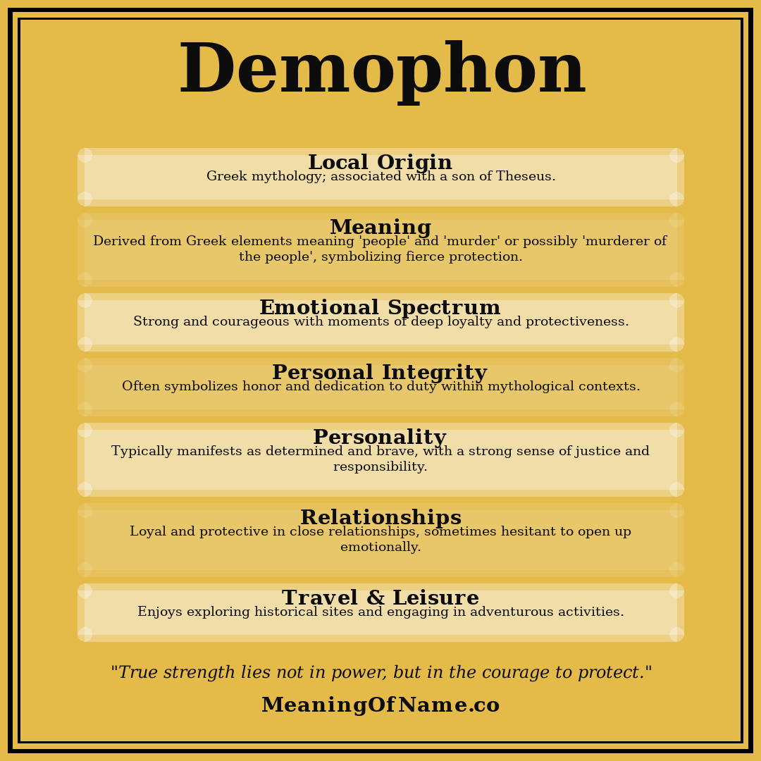 Demophon name meaning poster