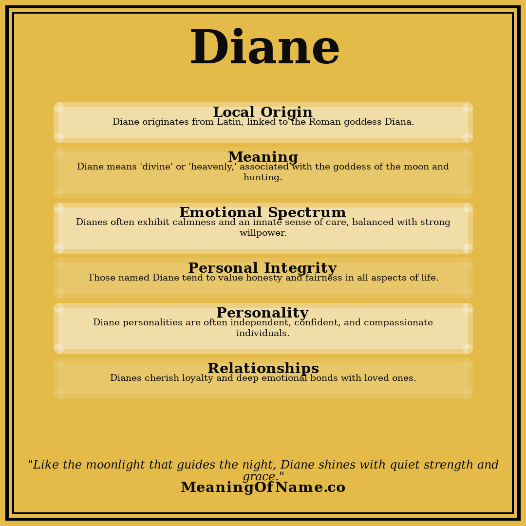 Diane name meaning poster