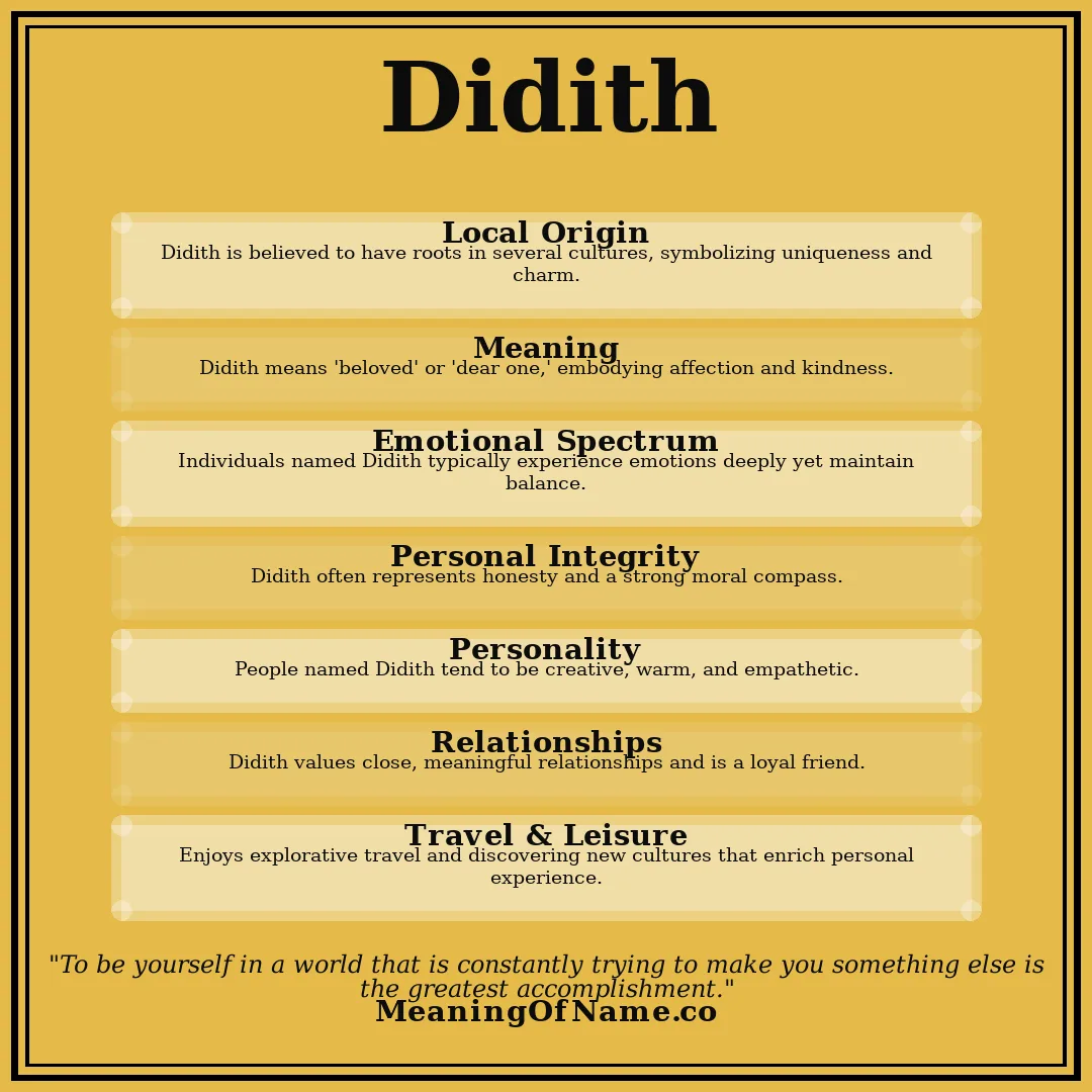 Didith name meaning poster