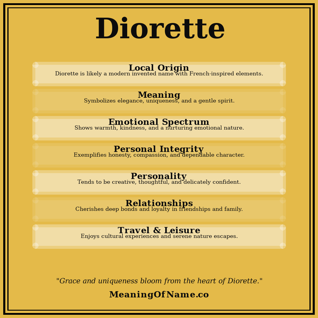 Diorette name meaning poster