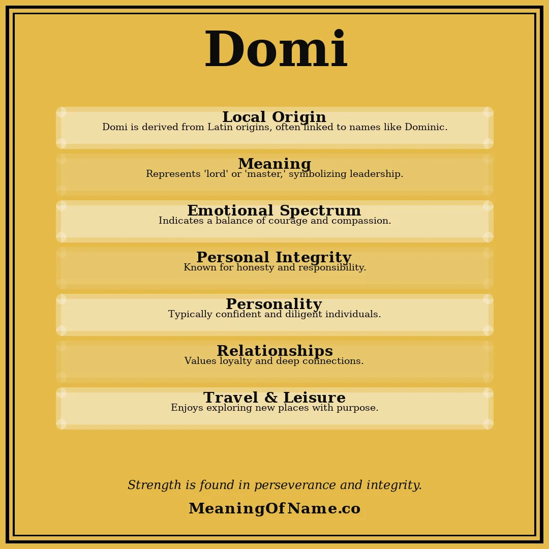 Domi name meaning poster