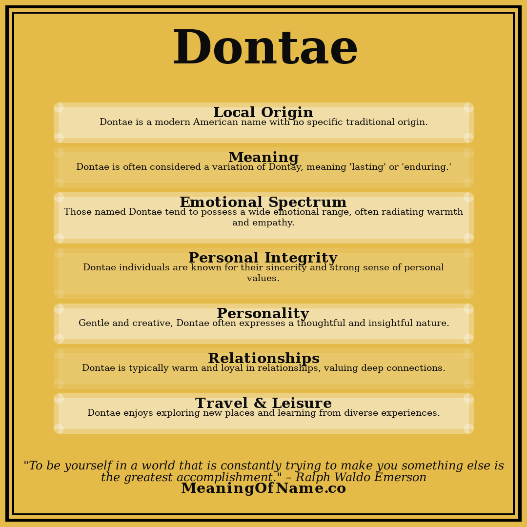 Dontae name meaning poster