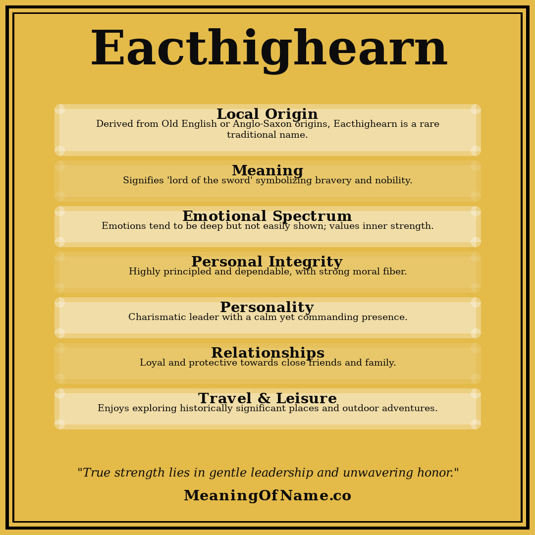 Eacthighearn name meaning poster
