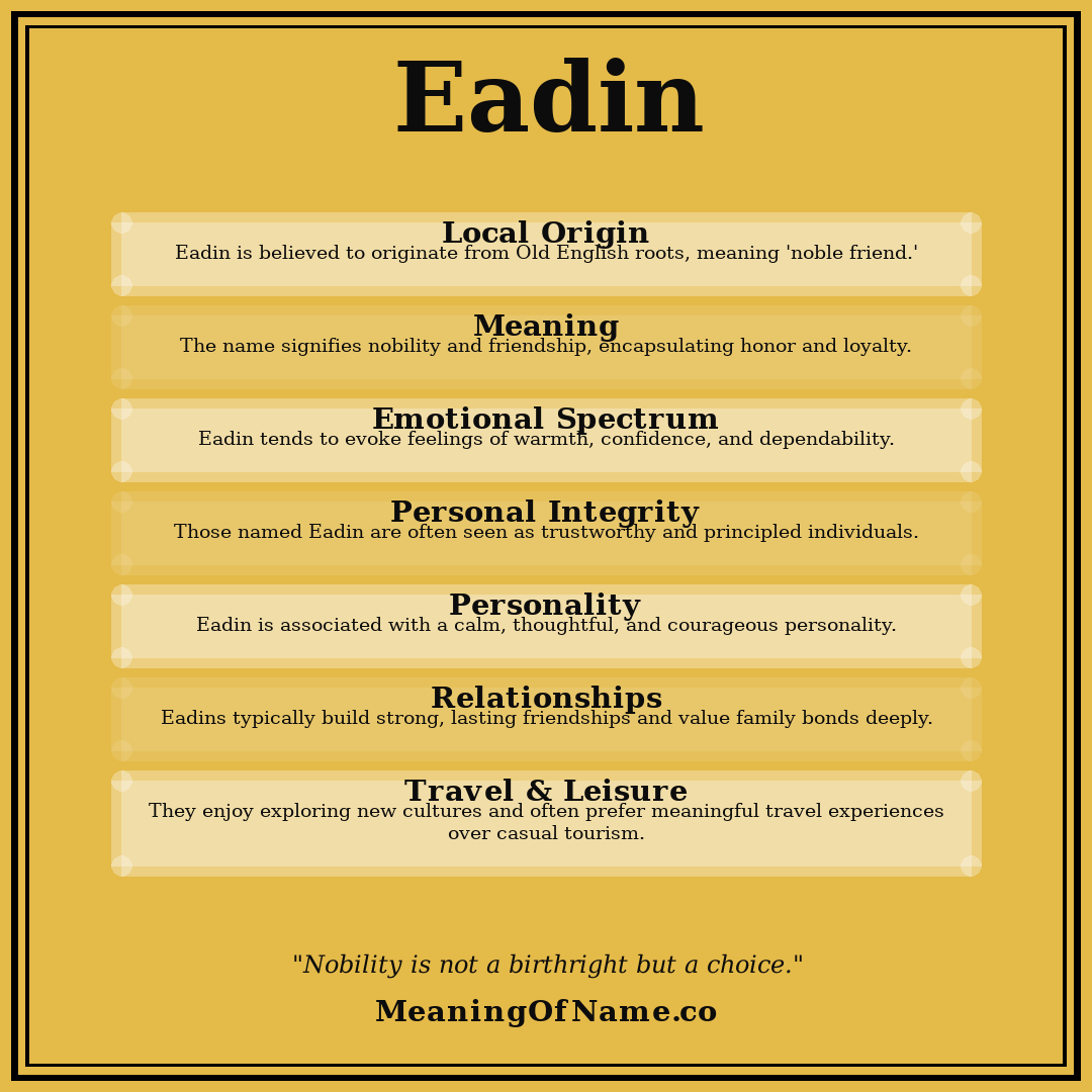 Eadin name meaning poster
