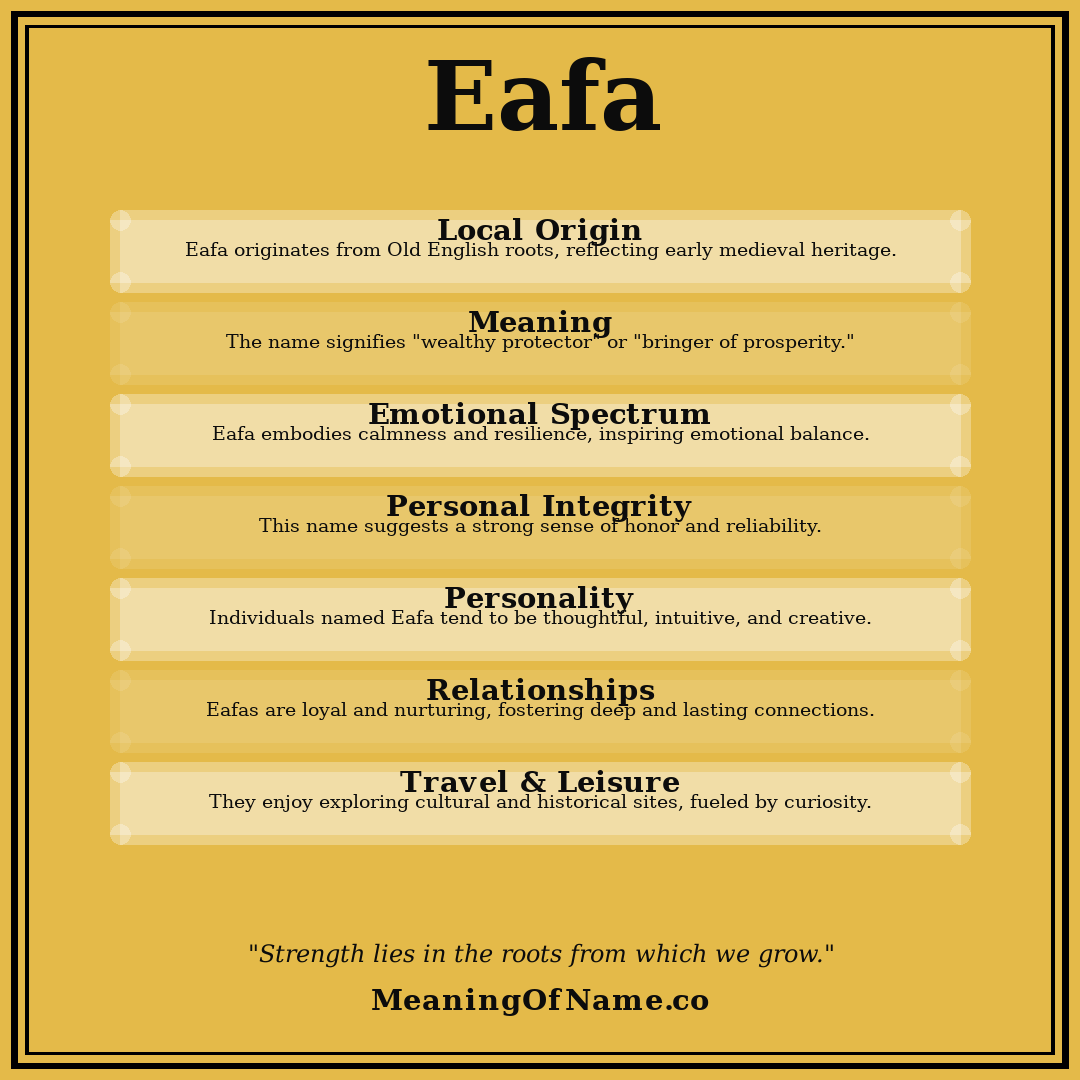 Eafa name meaning poster