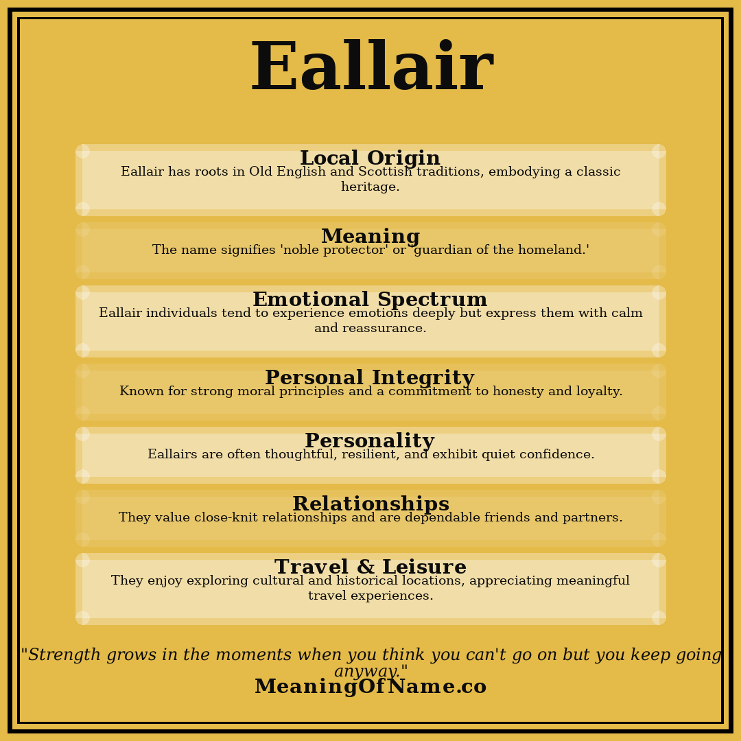 Eallair name meaning poster