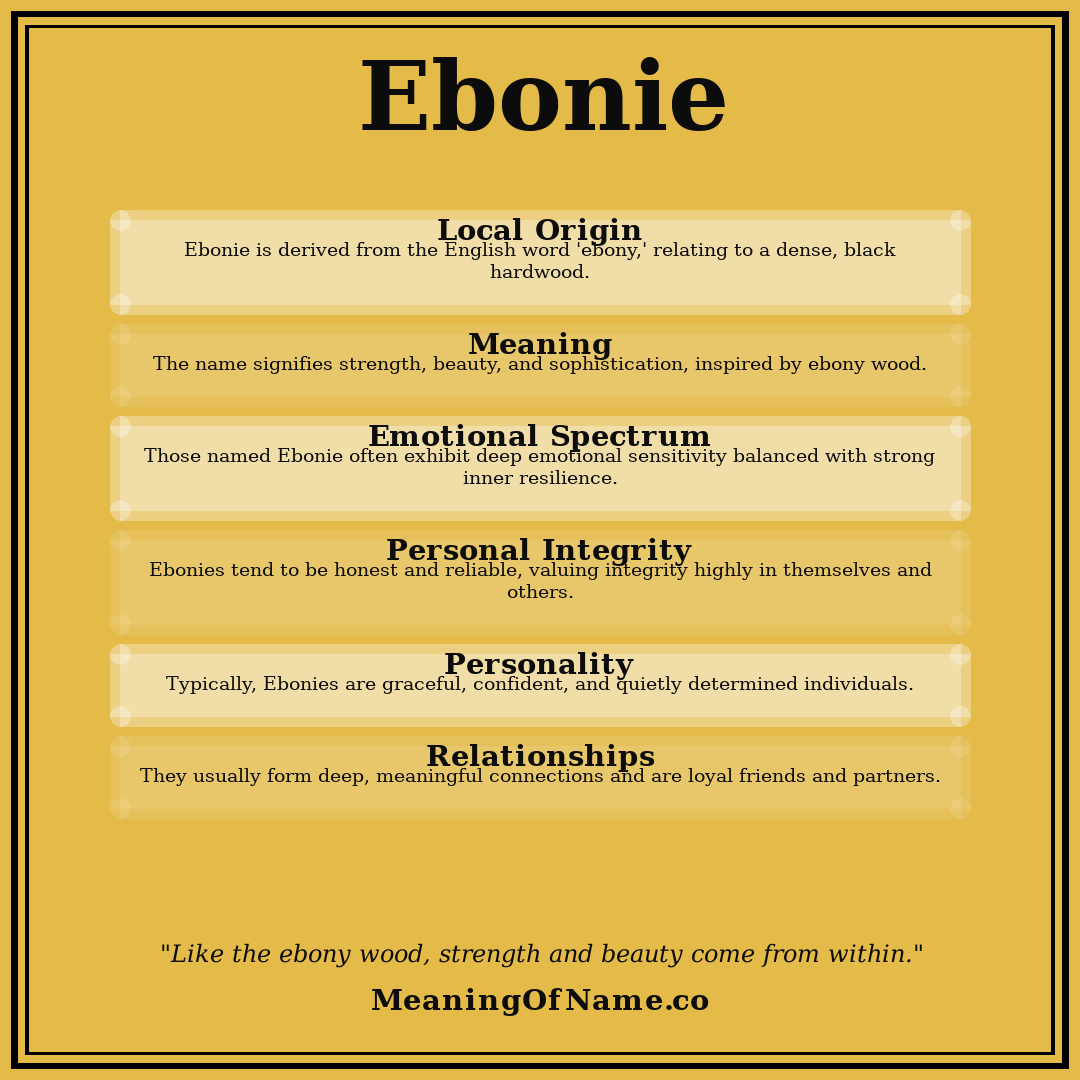 Ebonie name meaning poster