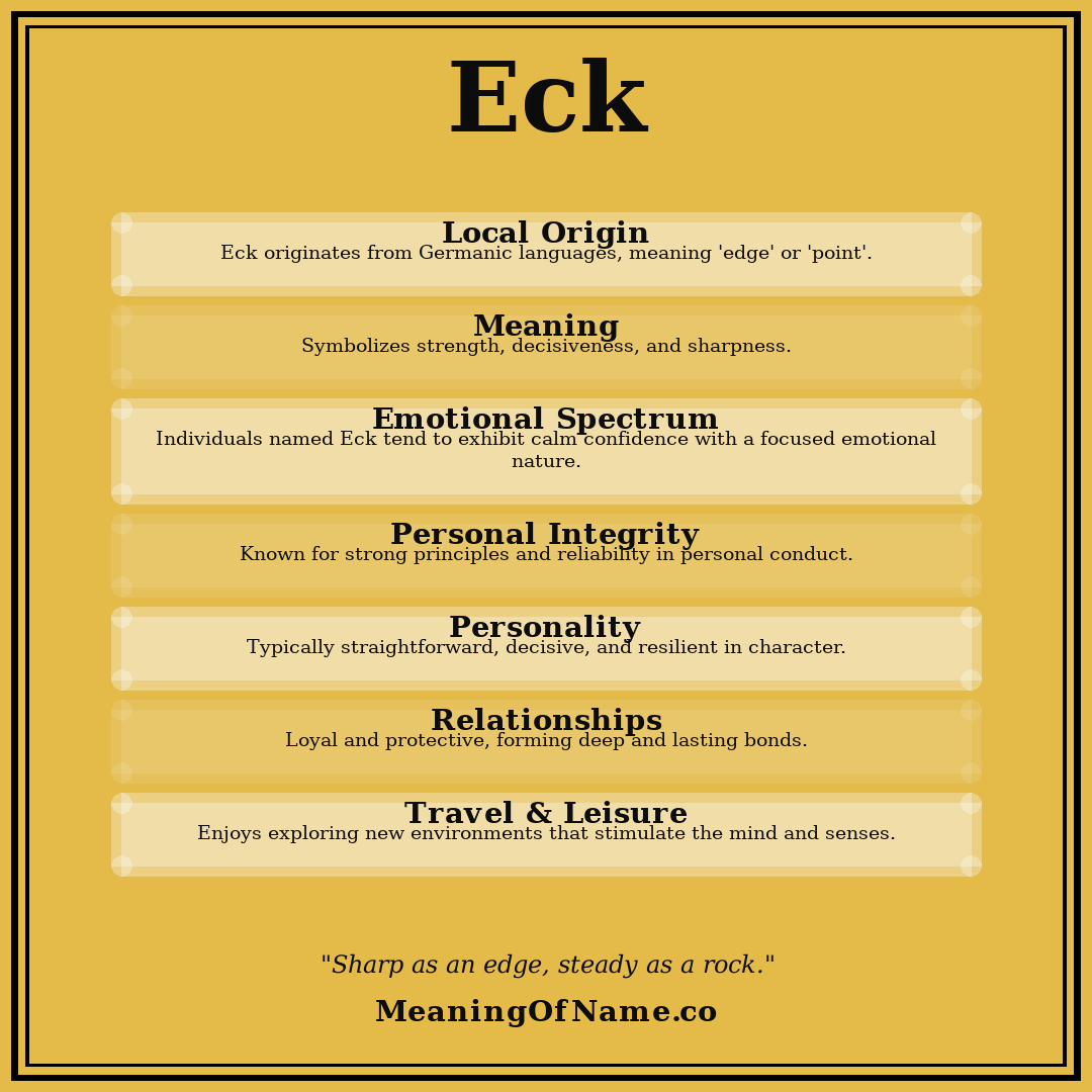 Eck name meaning poster