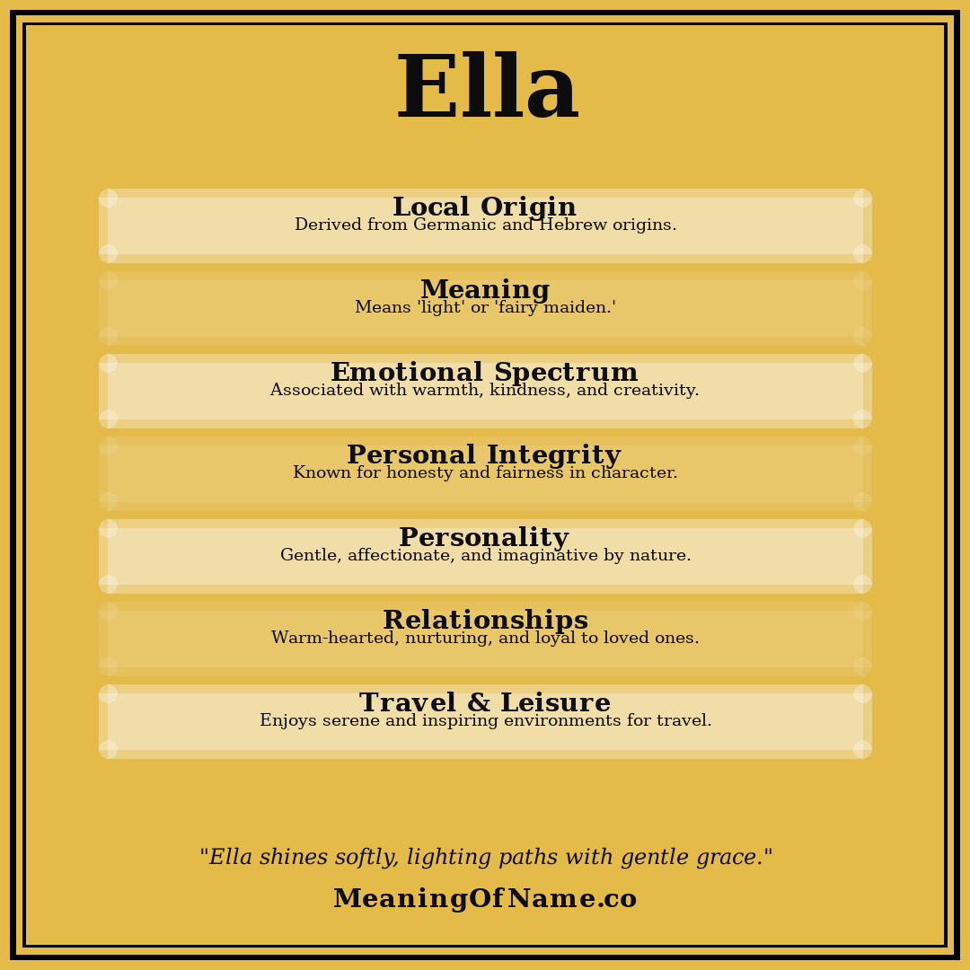 Ella name meaning poster