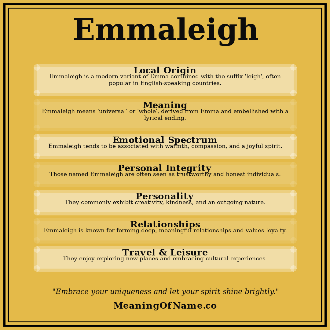 Emmaleigh name meaning poster