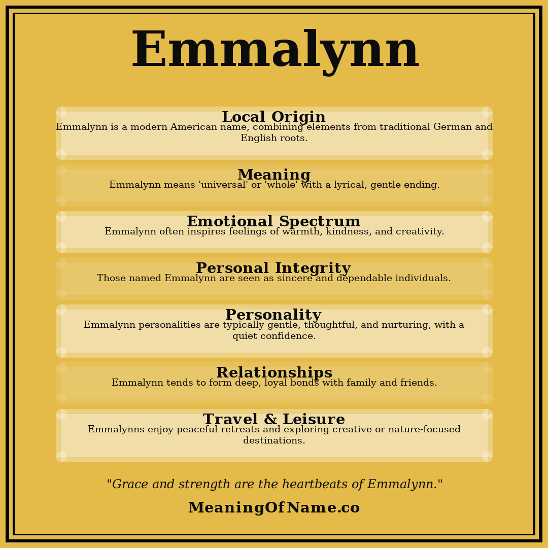 Emmalynn name meaning poster