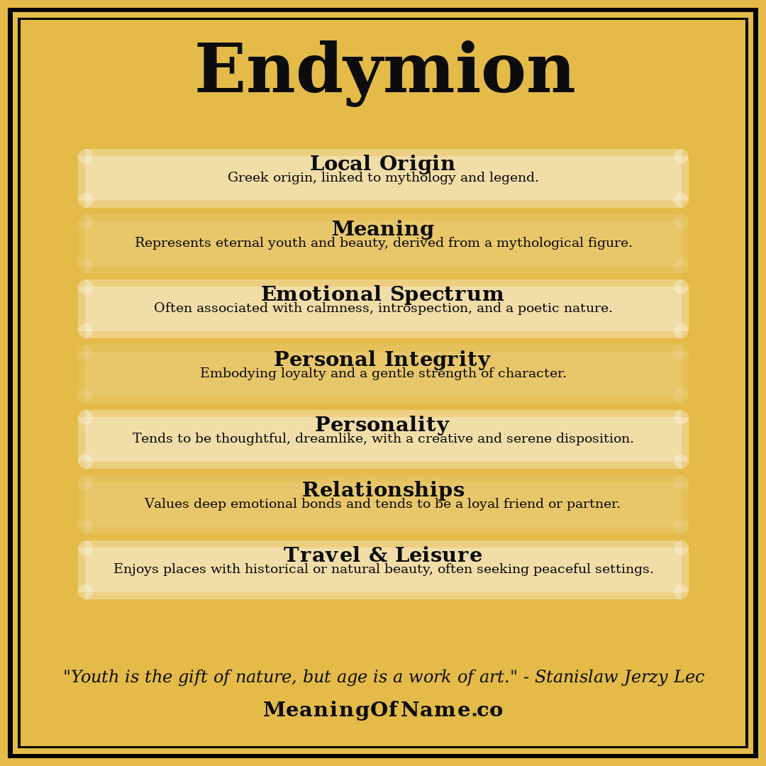 Endymion name meaning poster