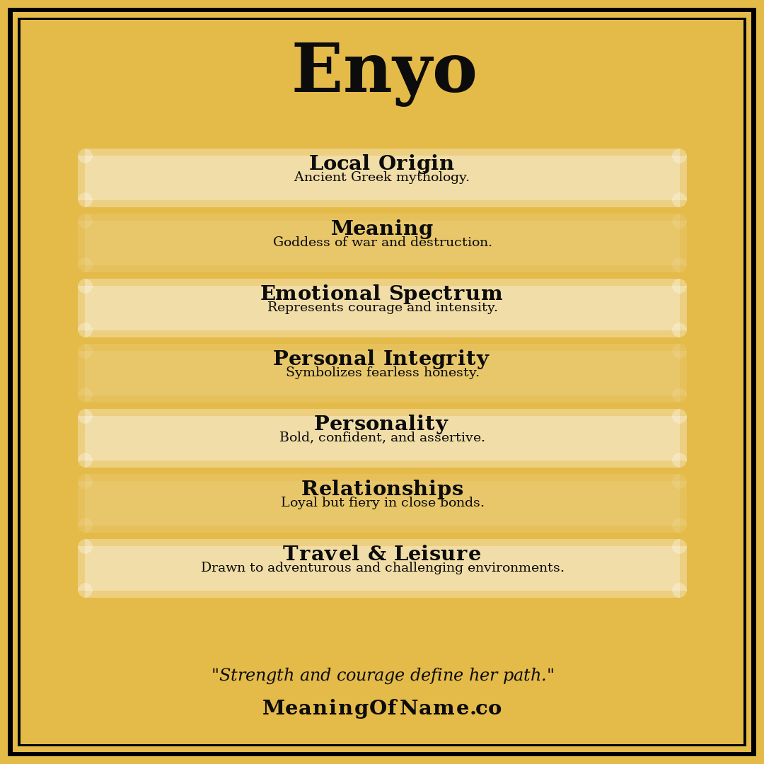 Enyo name meaning poster