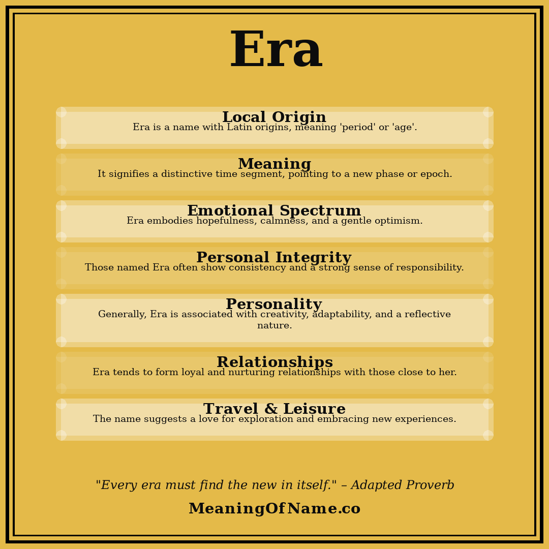 Era name meaning poster