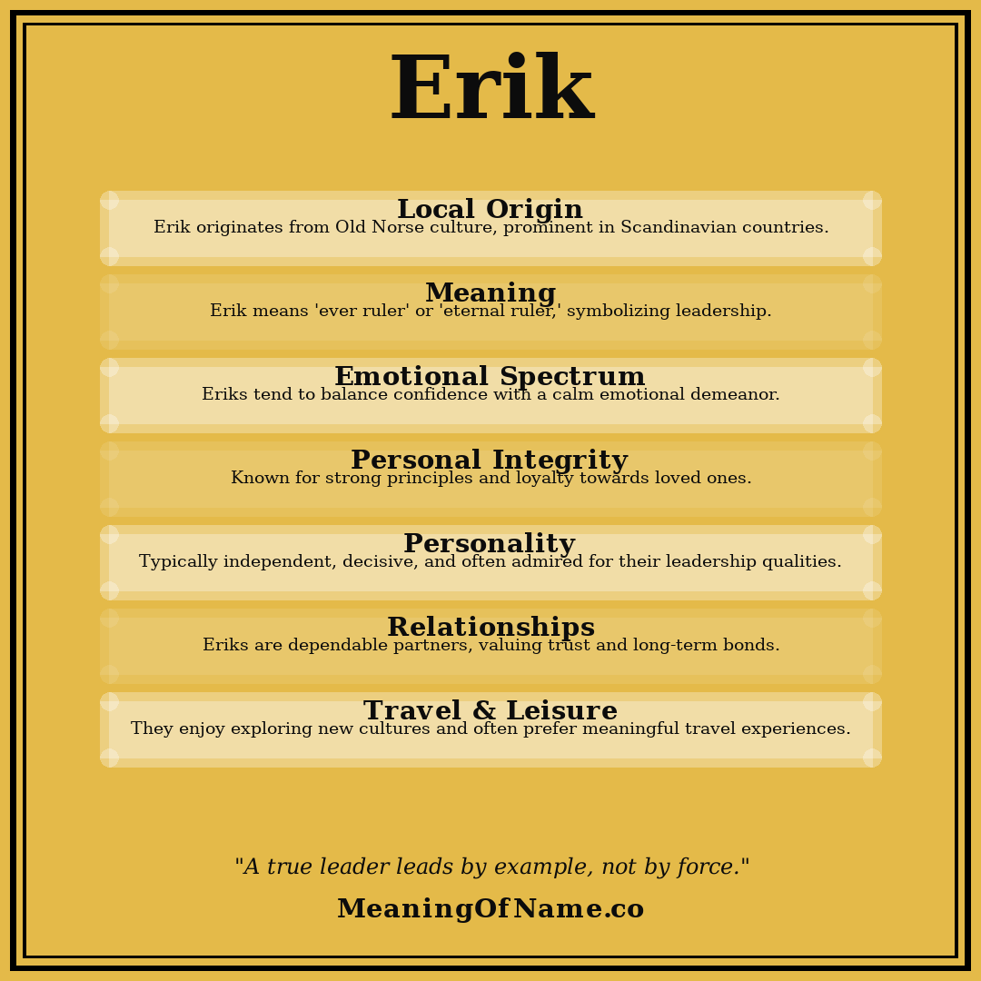 Erik name meaning poster