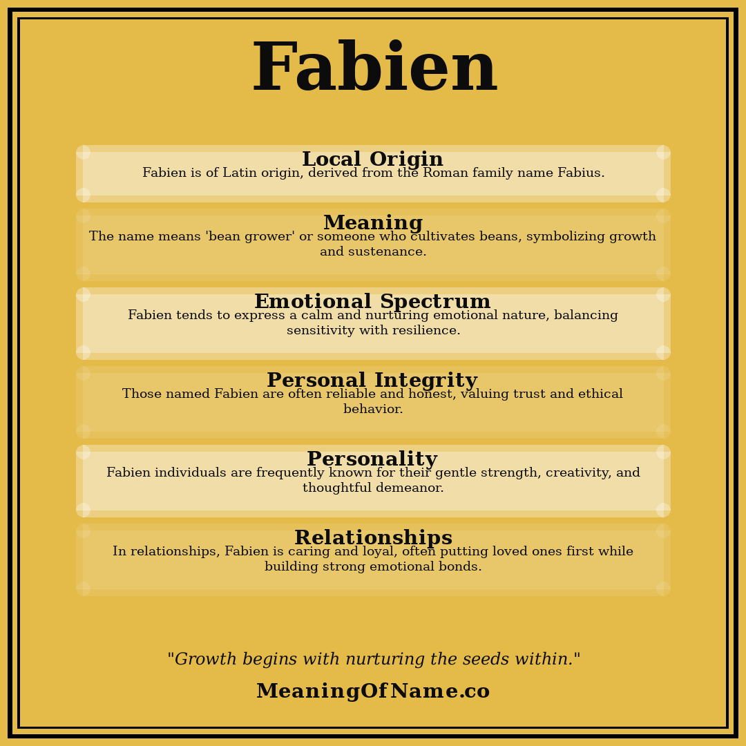 Fabien name meaning poster
