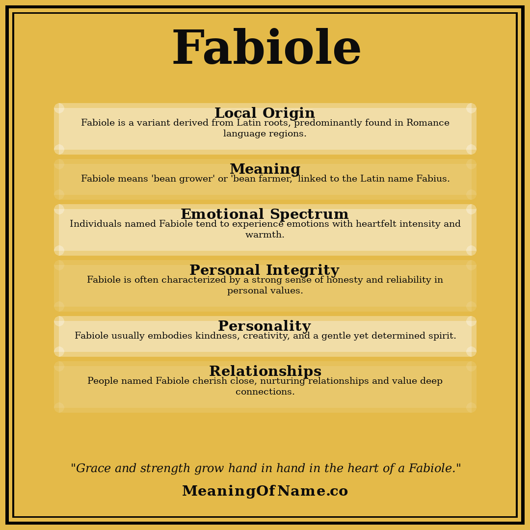 Fabiole name meaning poster