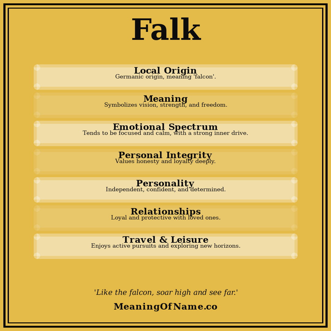 Falk name meaning poster