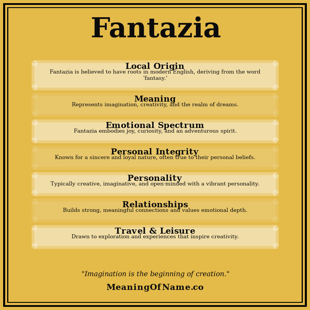 Fantazia name meaning poster