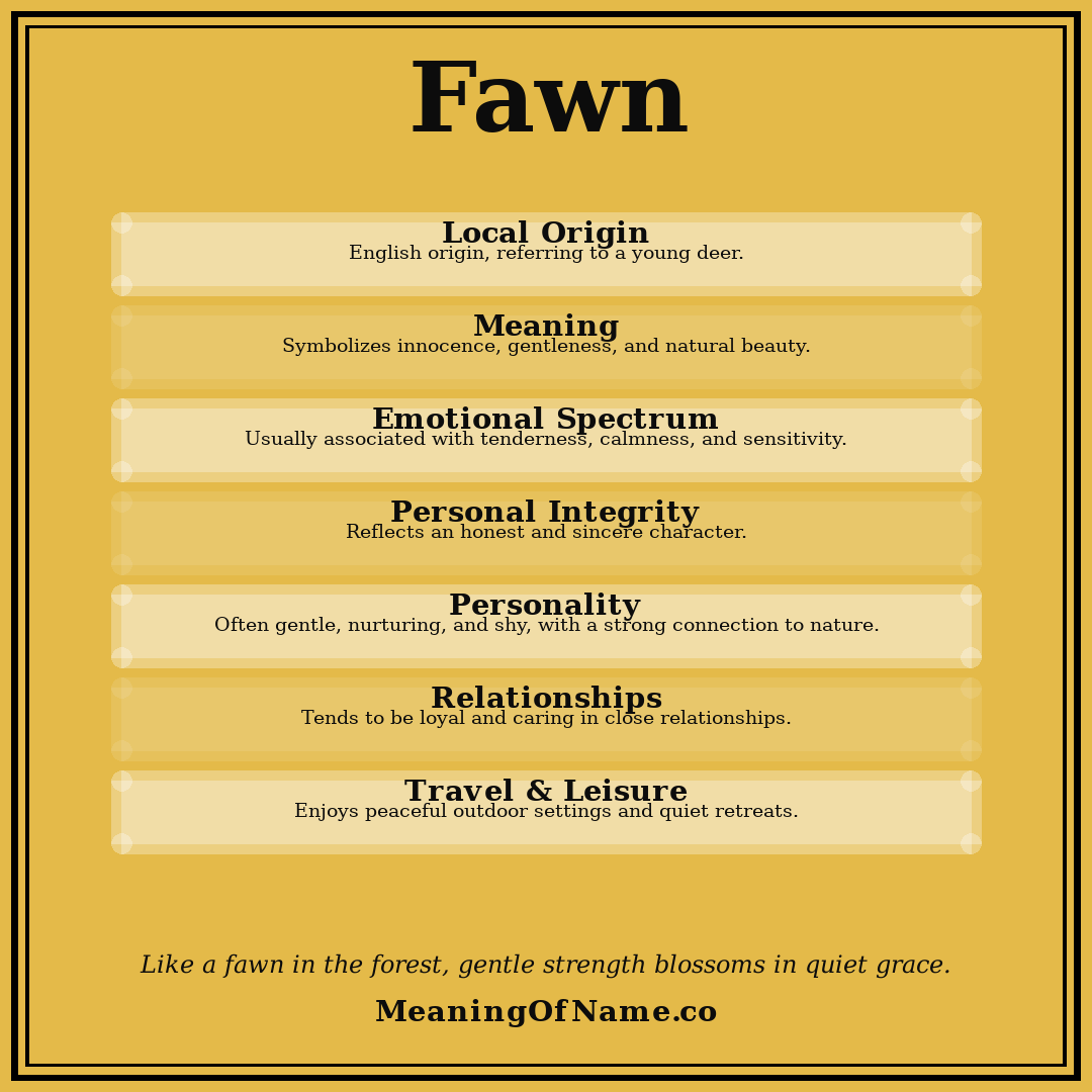 Fawn name meaning poster