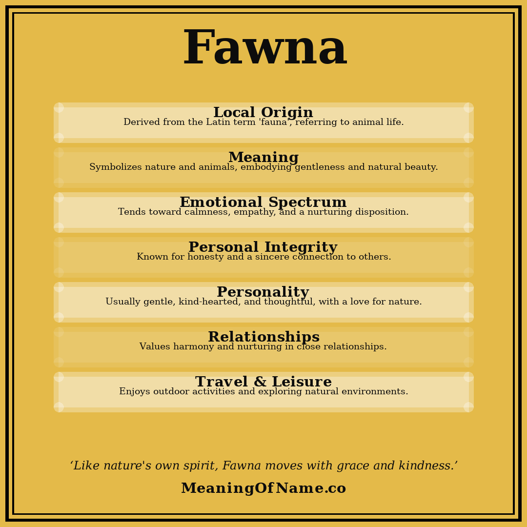 Fawna name meaning poster