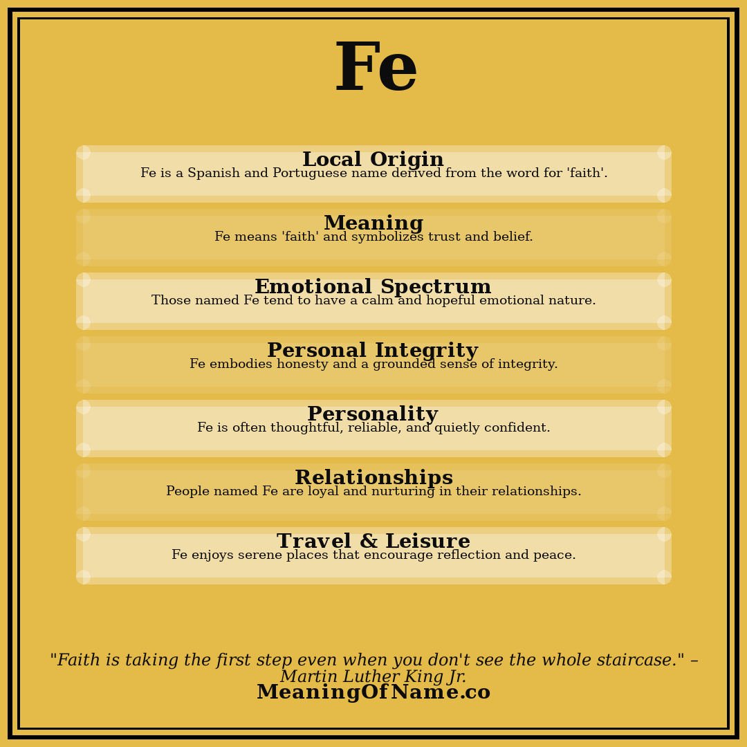 Fe name meaning poster