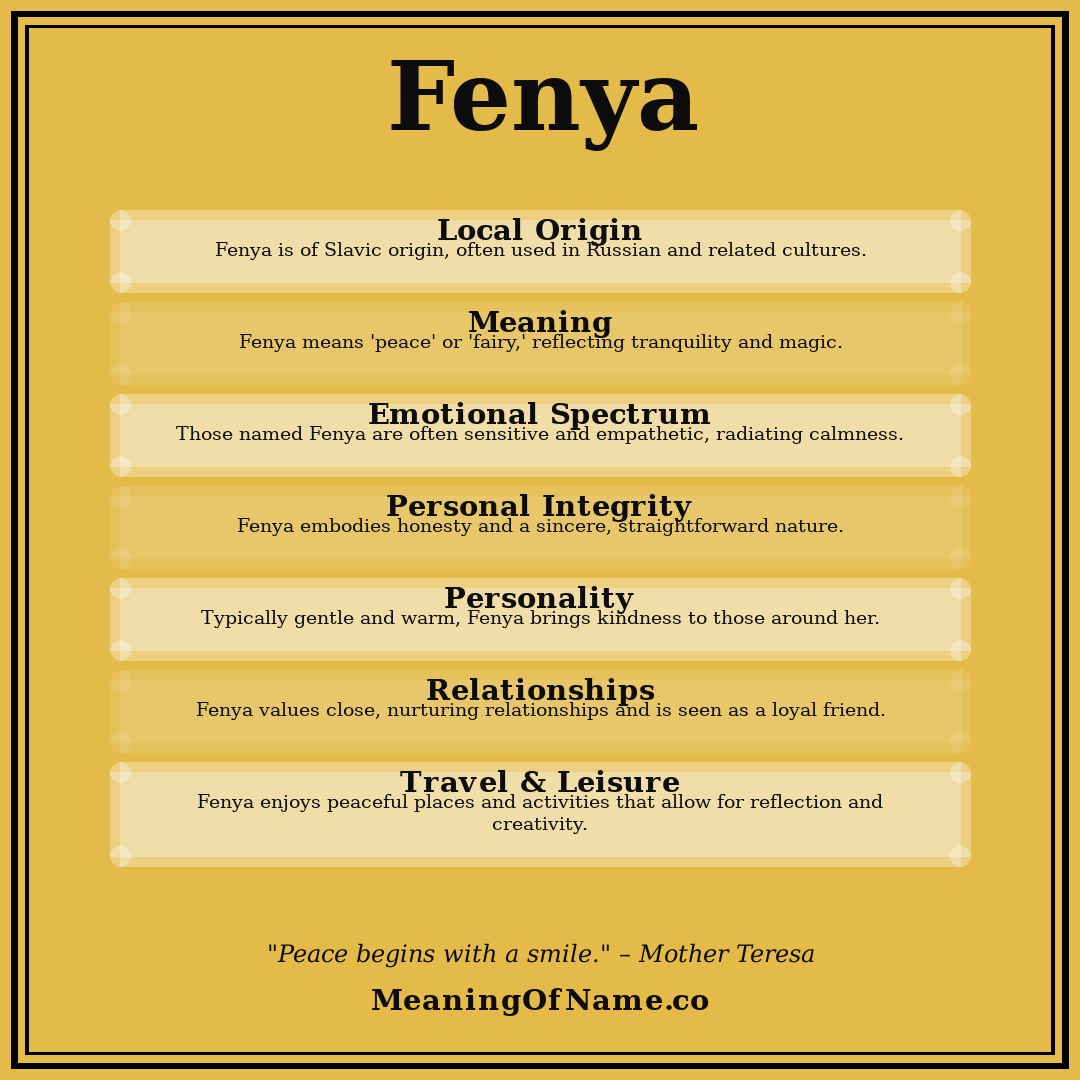 Fenya name meaning poster