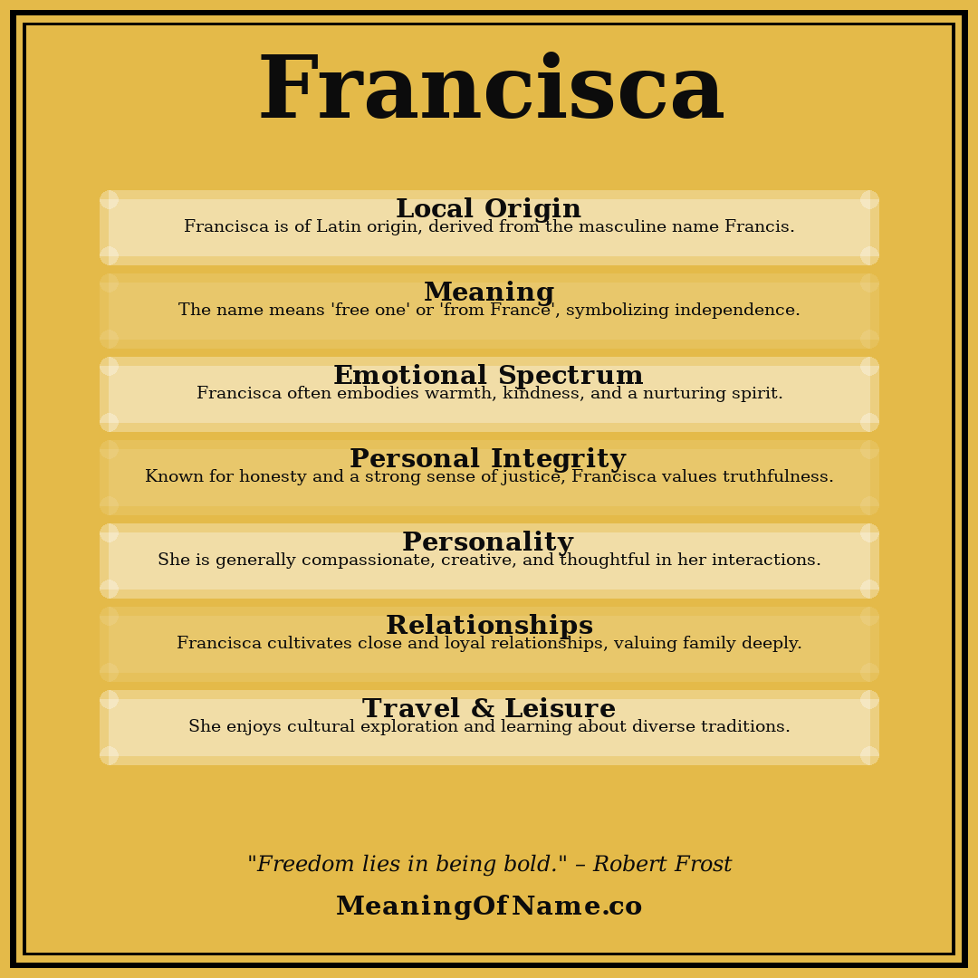 Francisca name meaning poster
