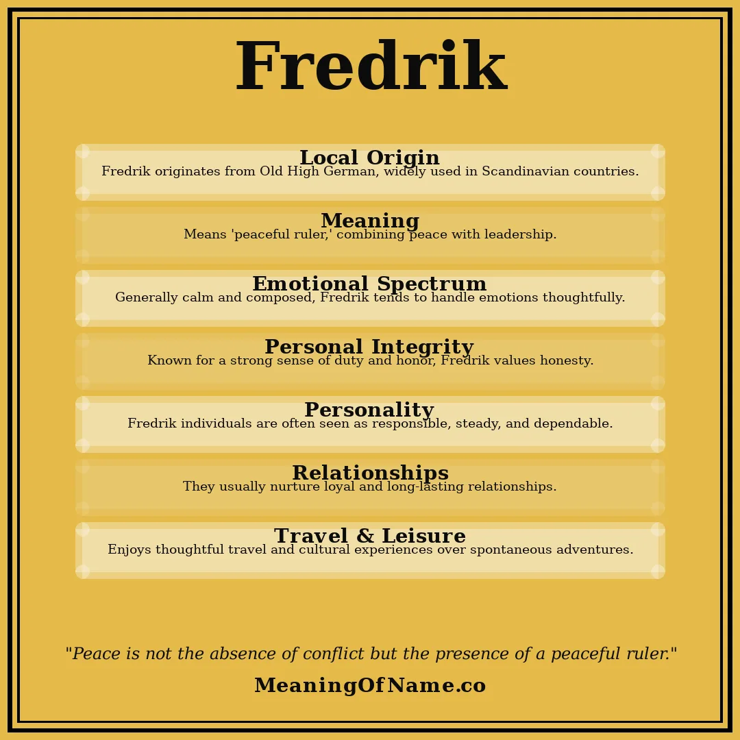 Fredrik name meaning poster