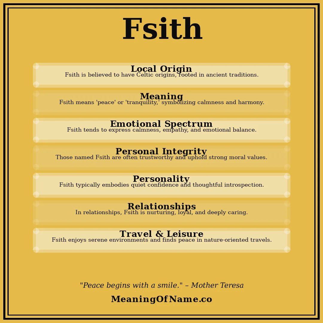 Fsith name meaning poster