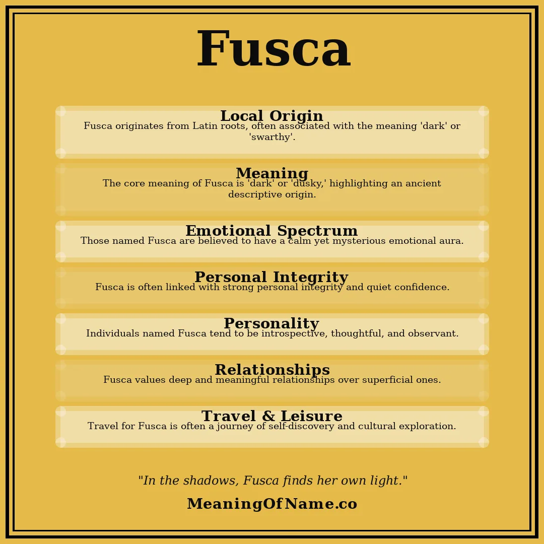 Fusca name meaning poster