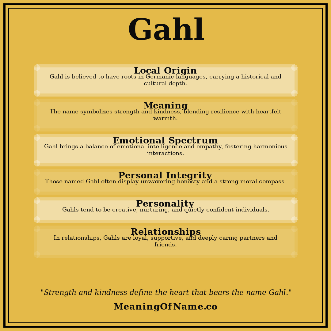 Gahl name meaning poster