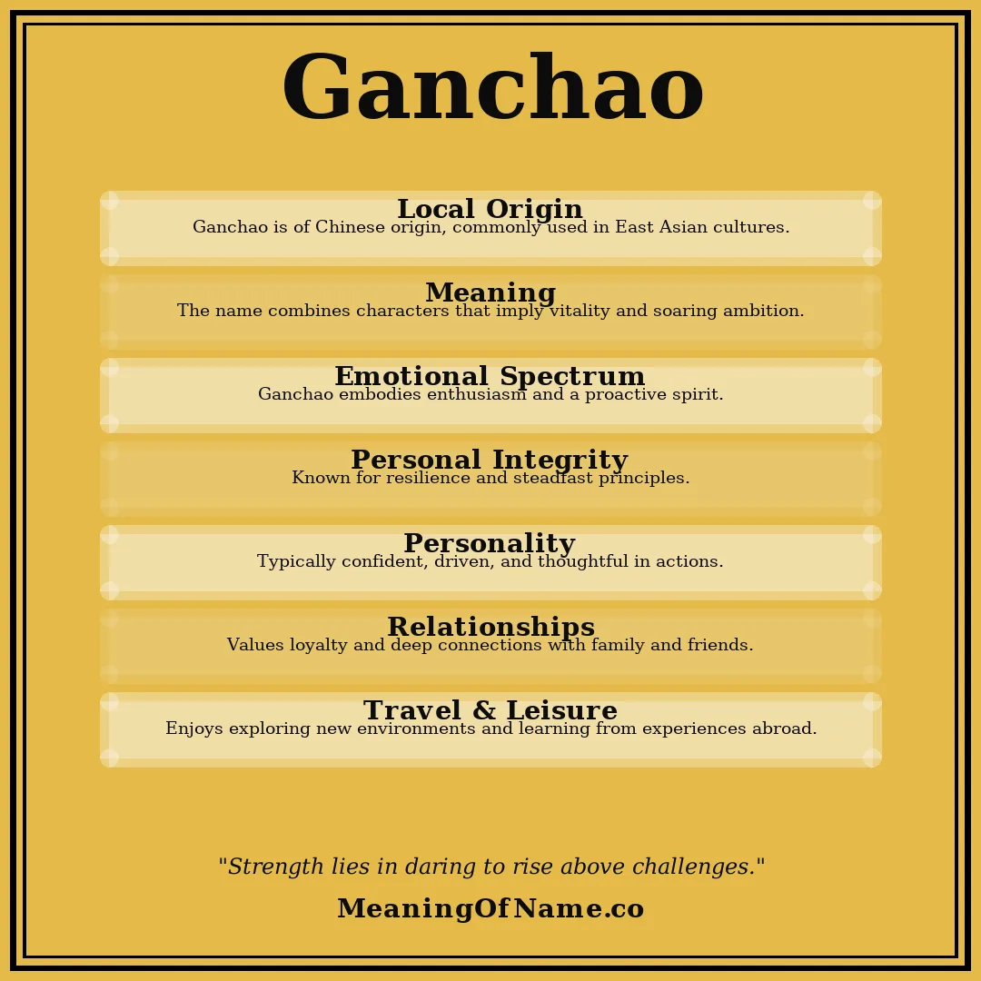 Ganchao name meaning poster