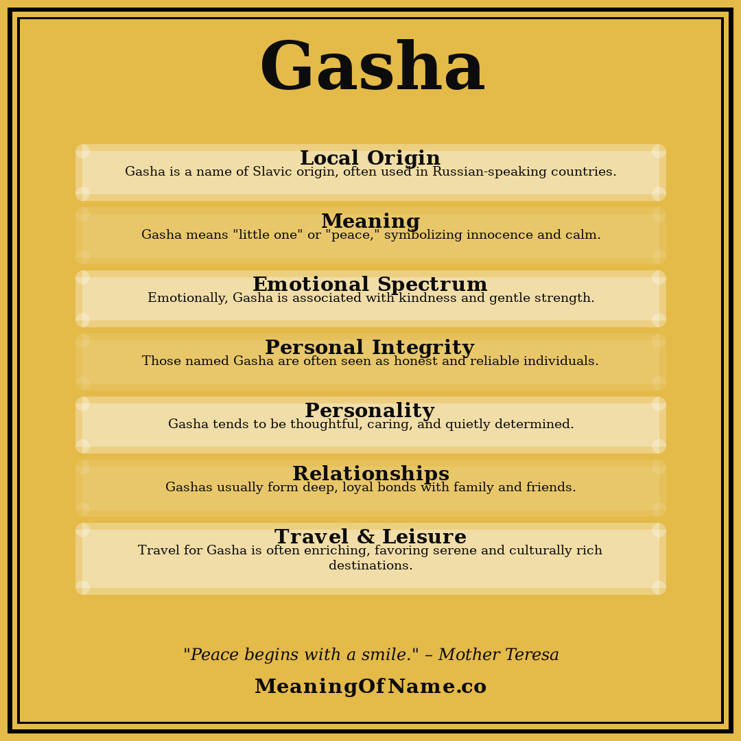 Gasha name meaning poster