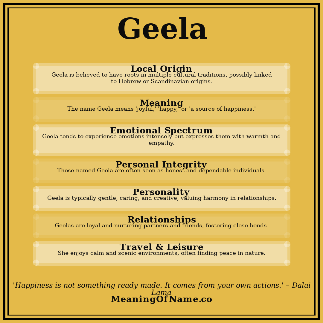 Geela name meaning poster