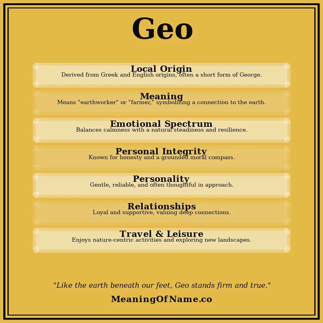 Geo name meaning poster