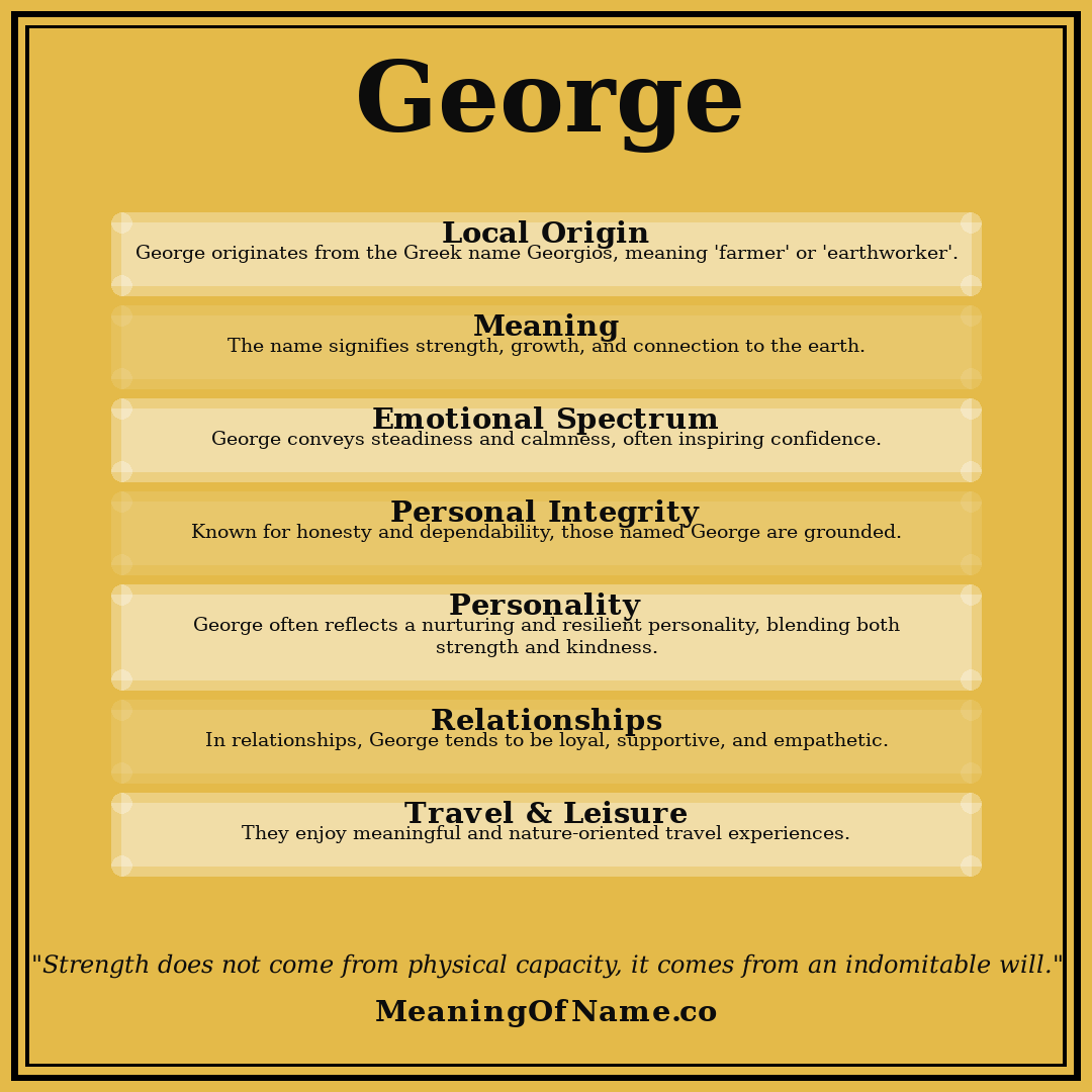 George name meaning poster