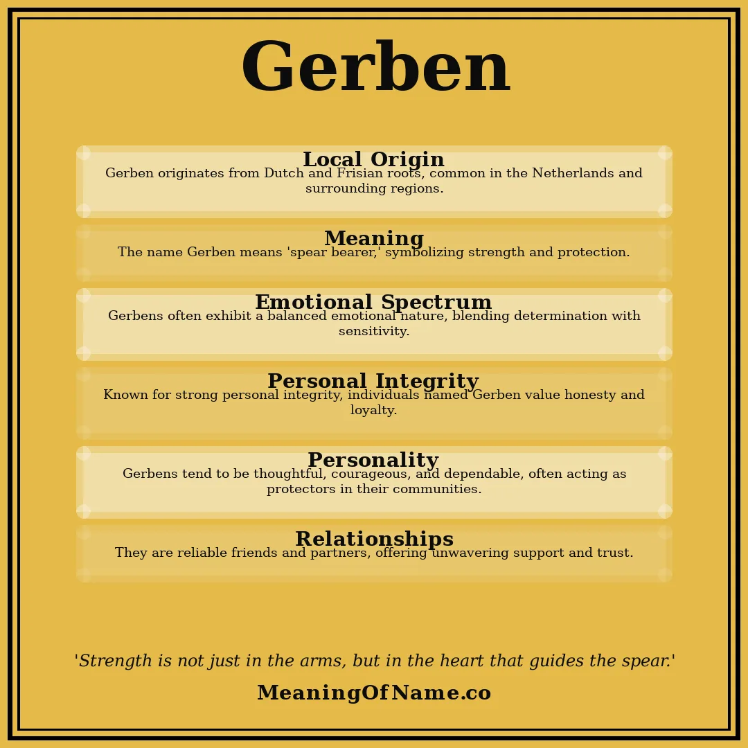Gerben name meaning poster