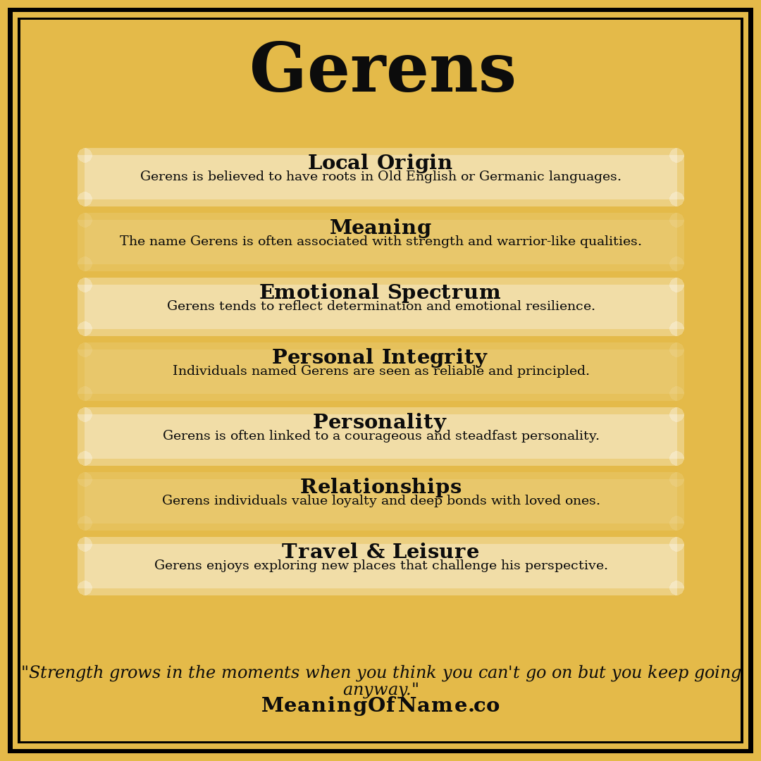 Gerens name meaning poster