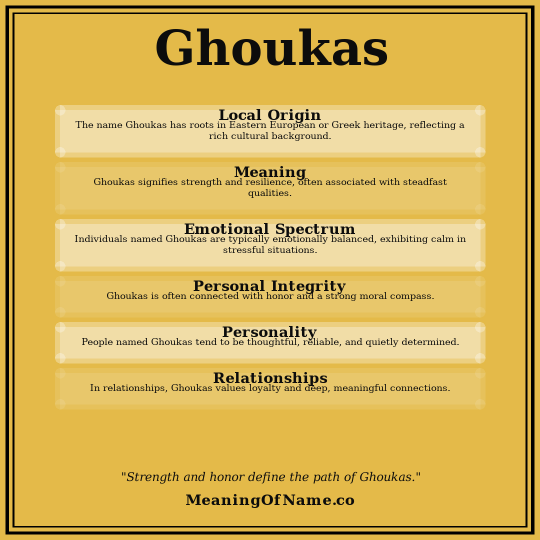 Ghoukas name meaning poster