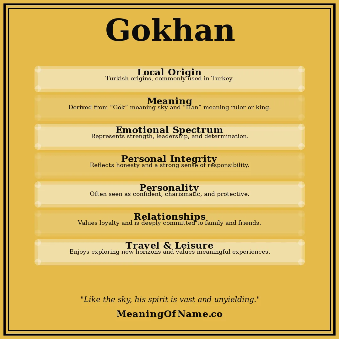 Gokhan name meaning poster