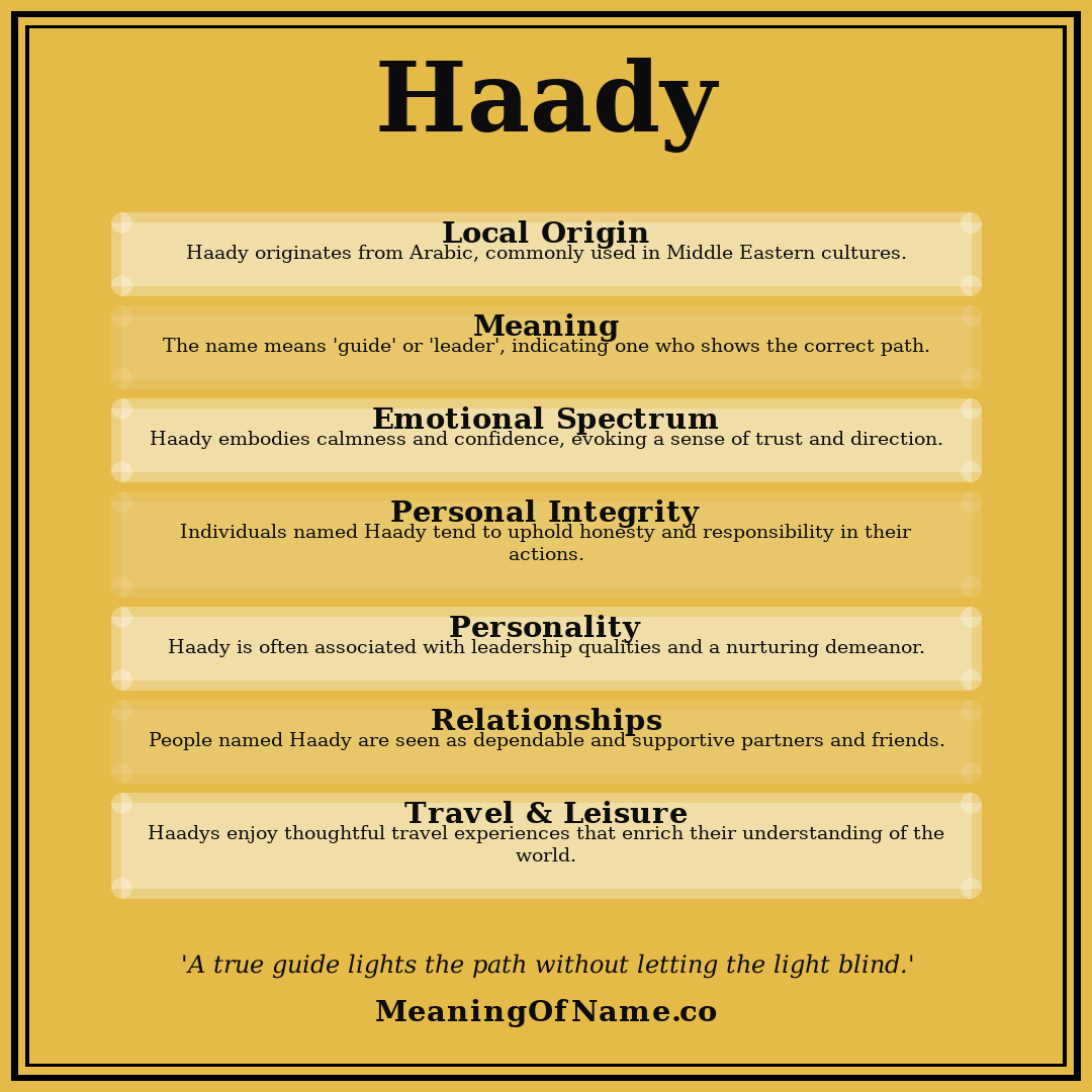 Haady name meaning poster
