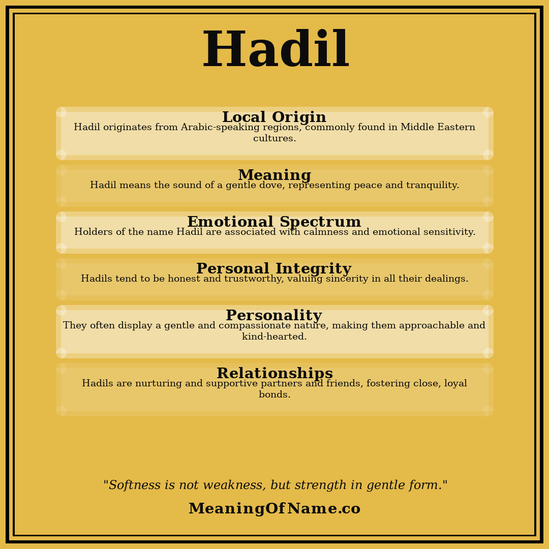 Hadil name meaning poster