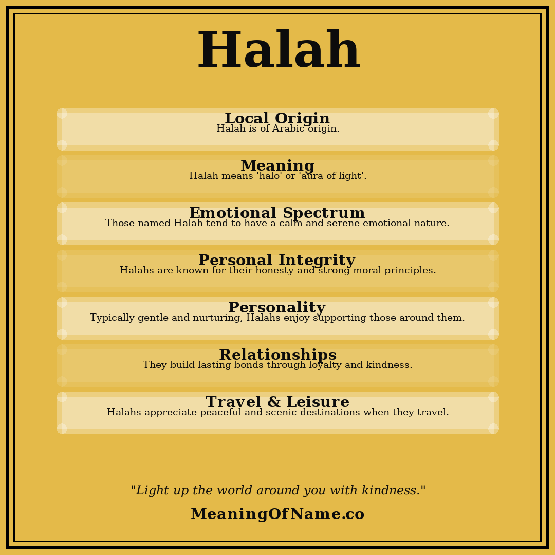 Halah name meaning poster
