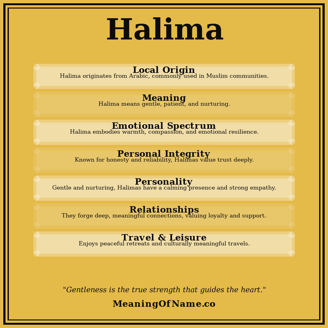 Halima name meaning poster