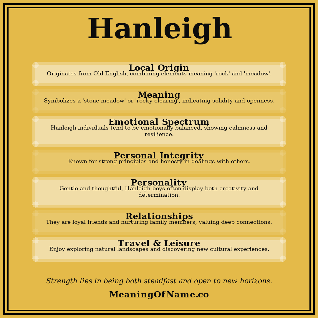Hanleigh name meaning poster