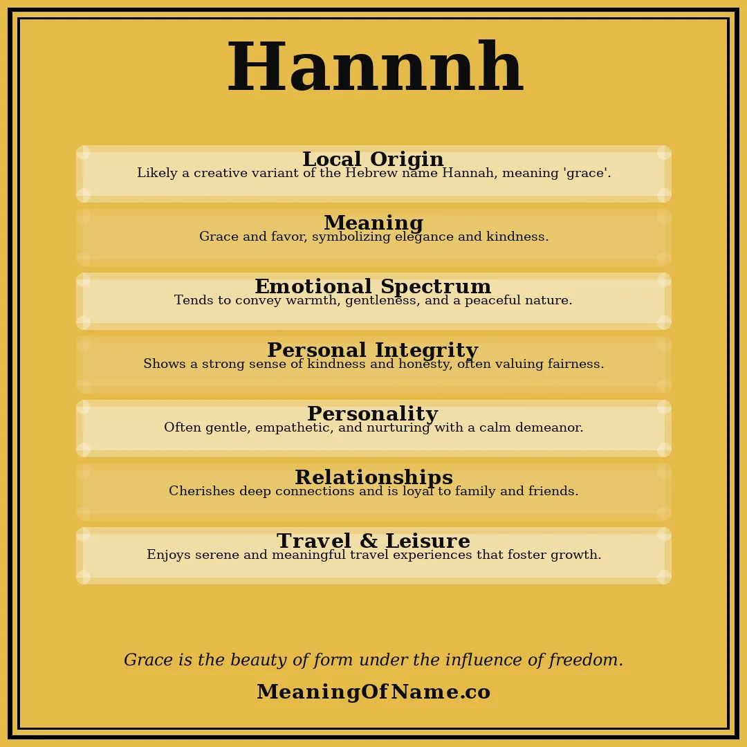 Hannnh name meaning poster
