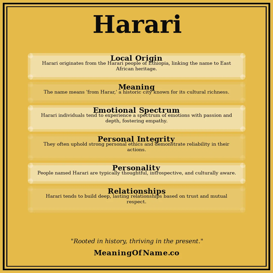 Harari name meaning poster