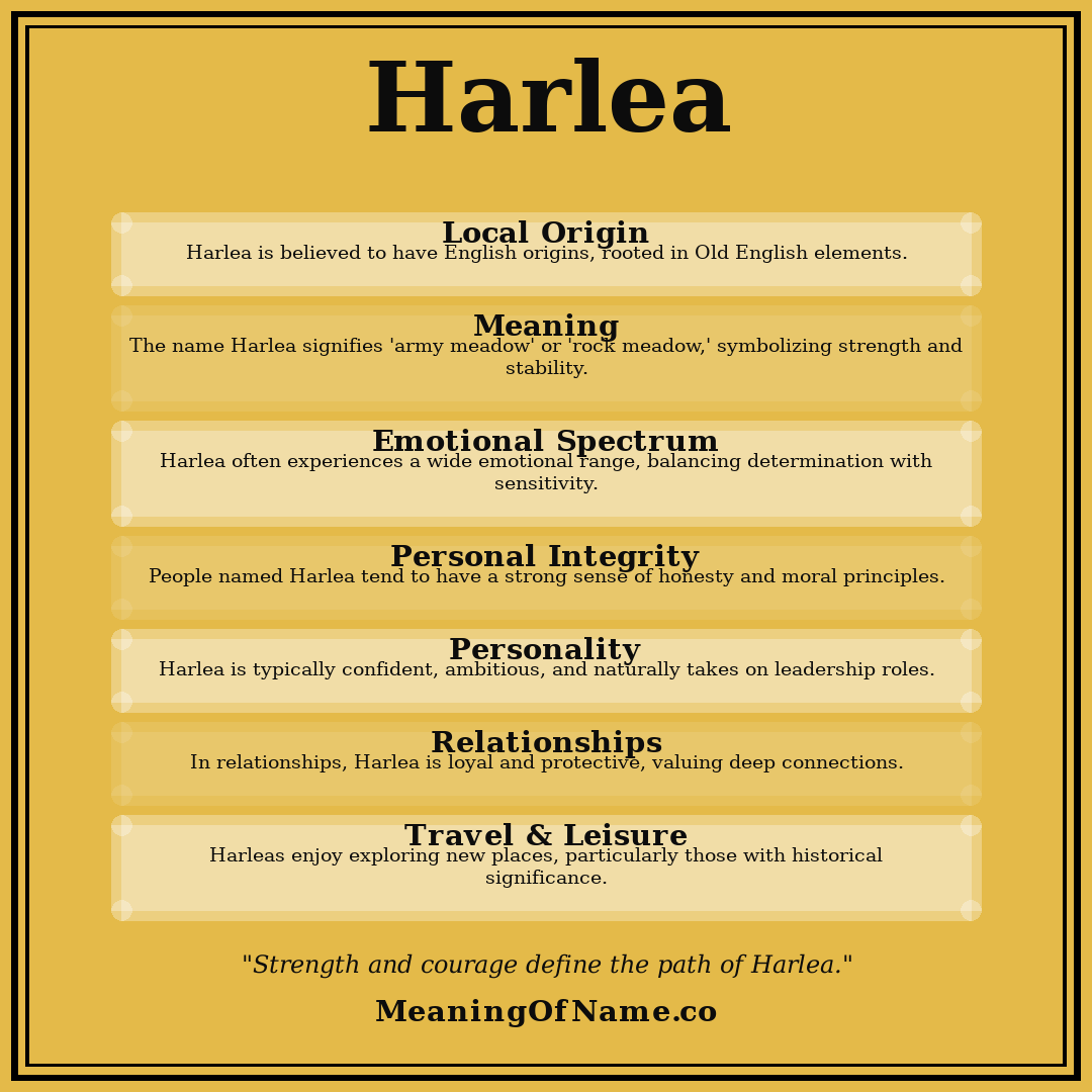 Harlea name meaning poster