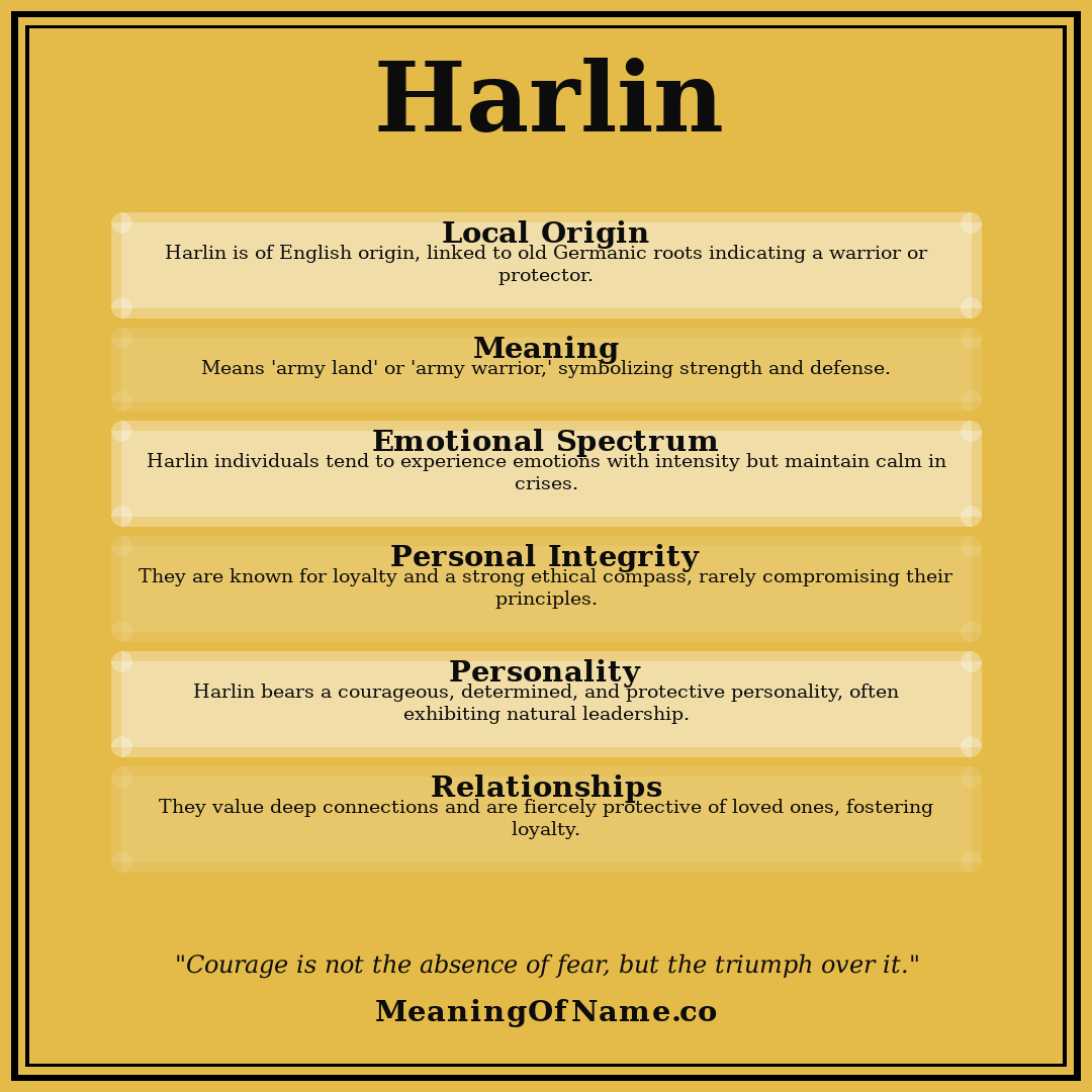 Harlin name meaning poster